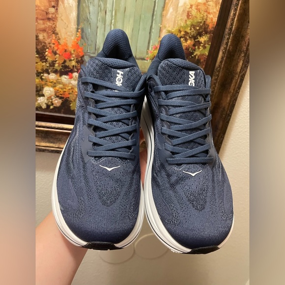 HOKA Clifton 10 Shoes  Navy/White - Picture 3 of 16